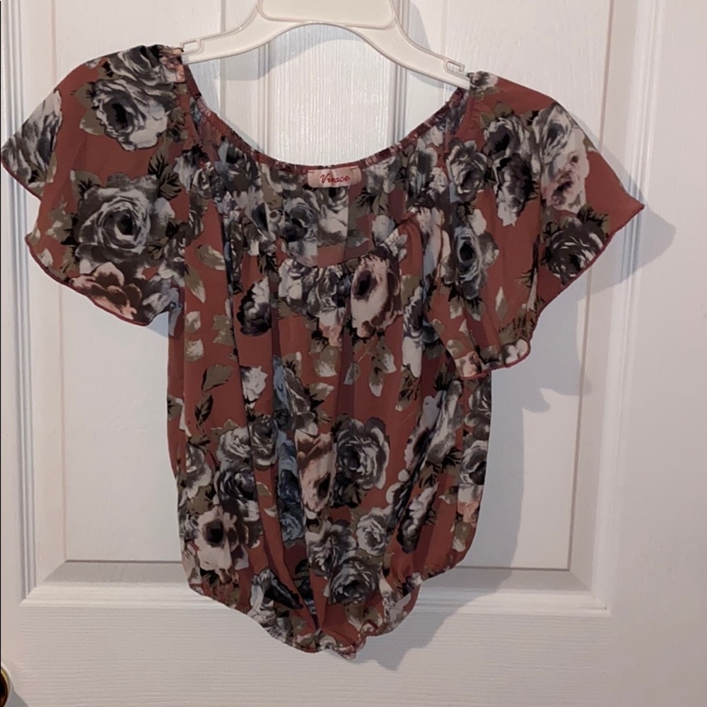 Pink Floral Crop Top